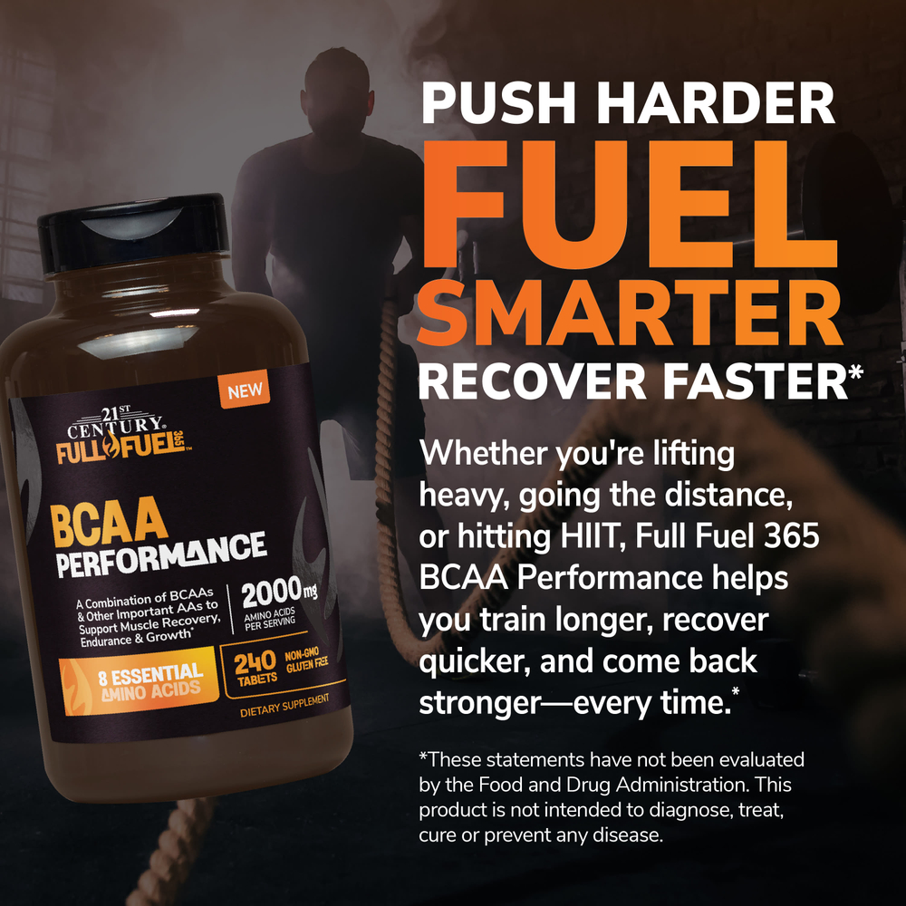 21st Century, Full Fuel 365™, BCAA, эффективность, 240 таблеток