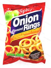 Чипсы луковые кольца с перцем Onion Rings Hot &amp; Spicy, Корея, 40 гр.