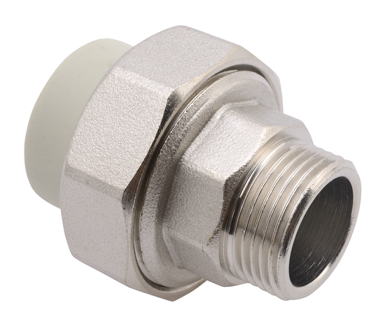 Муфта комбинированная разъемная FV Plast 20х1/2" НР с наружной резьбой полипропиленовая (237020)