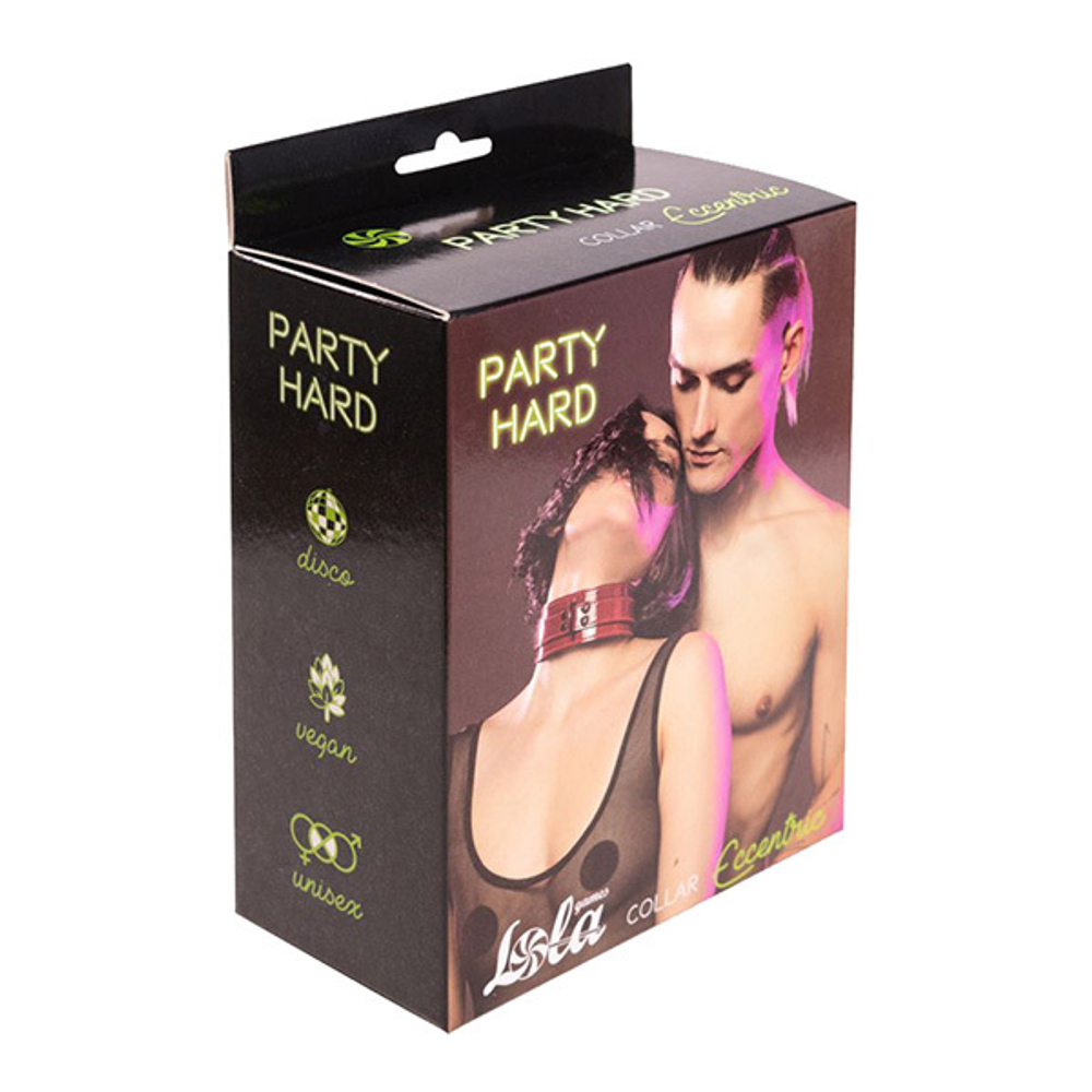 Бордовый ошейник 55см Lola Games Party Hard Eccentric 1092-01lola
