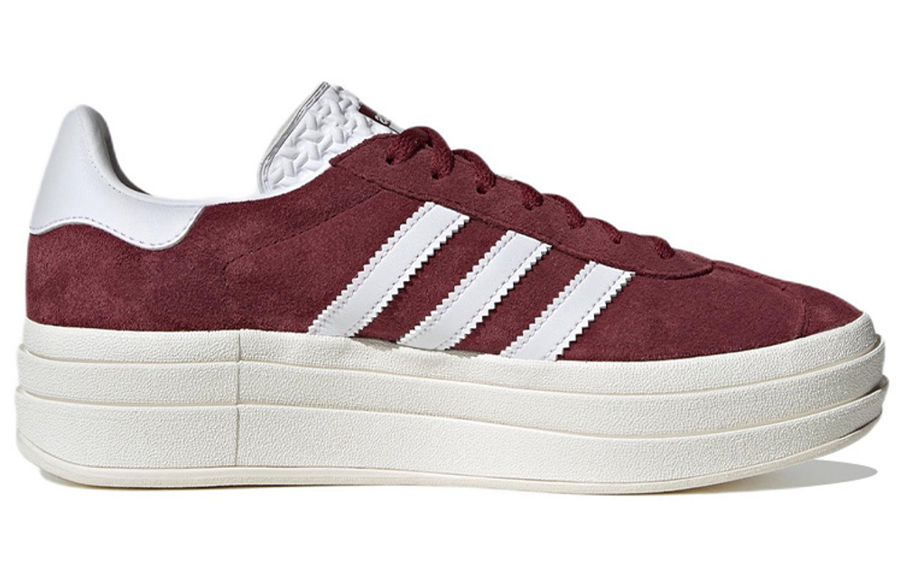 Adidas originals Gazelle Bold comfortable and lightweight non-slip wear-resistant low-top sneakers women's wine red