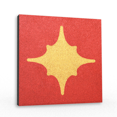 Резиновая плитка с рисунком Звезда 500х500x40 мм тротуарная