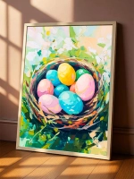 Постер весенний 50х70 см пасха