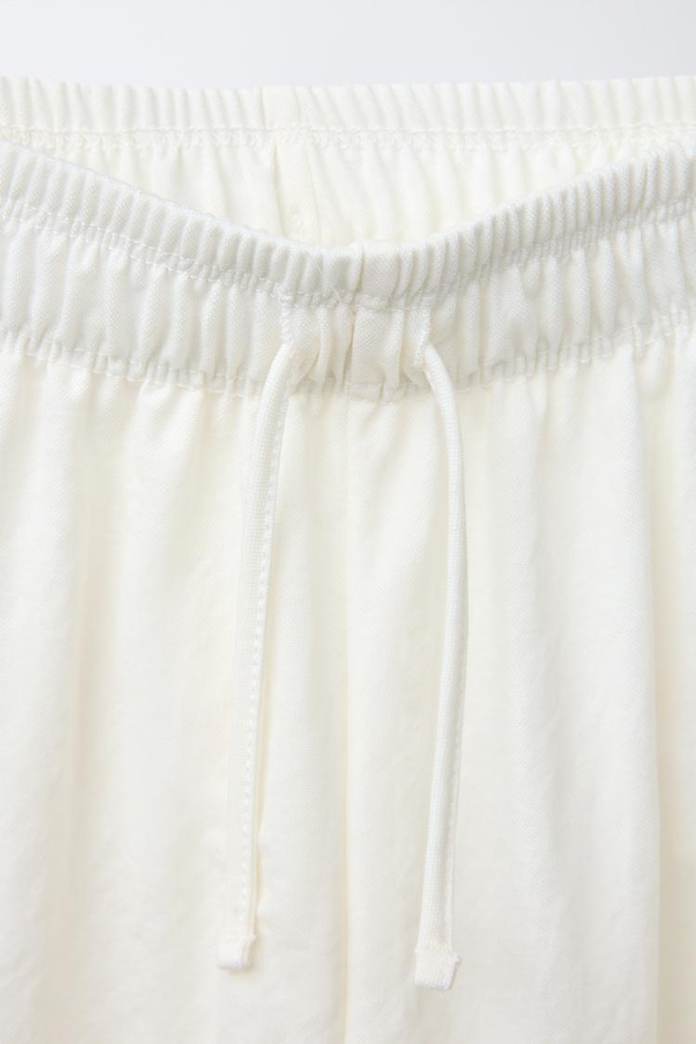 ZARA БРЮКИ WIDE LEG FLUIDO, ЭКРЮ