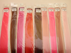 Прядь волос на заколке(искусственные), длина 50см, ширина 3,2см, цвет №02 розово-персиковый (1уп = 5шт)