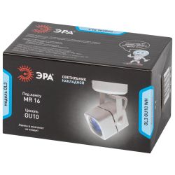 Светильник настенно-потолочный спот ЭРА OL3 GU10 WH под лампу MR16 GU10 белый