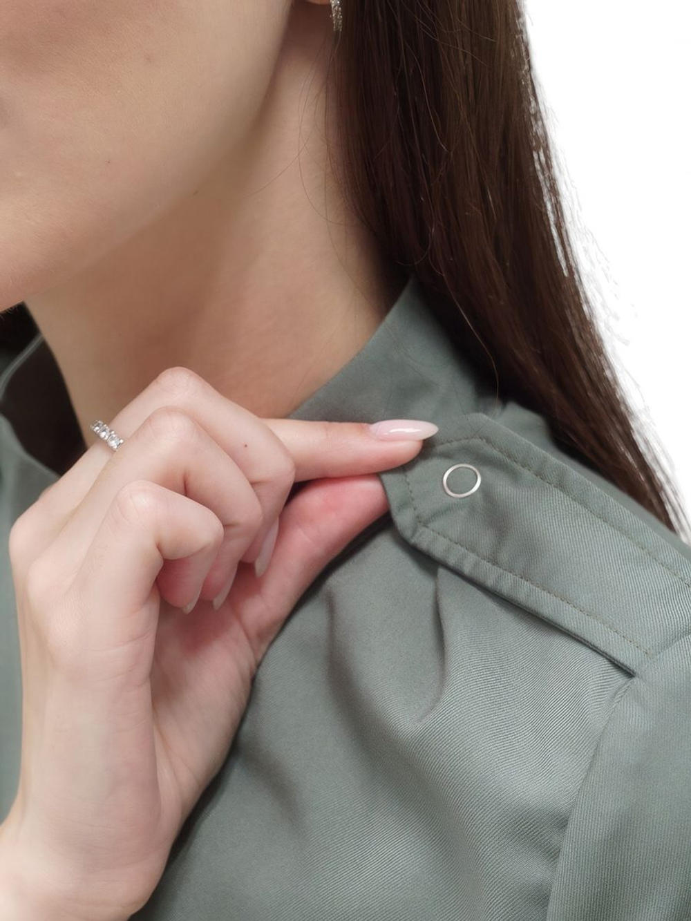 Рубашка медицинская женская на молнии Тезис TZ400, оливковый, 46