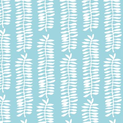 Белые листья на голубом