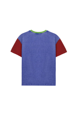 ZARA X BENITO ANTONIO ФУТБОЛКА В СТИЛЕ КОЛОР-БЛОК, СИНИЙ