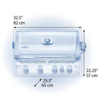 Встраиваемый газовый гриль Napoleon Prestige BIPRO-500, 5 горелок