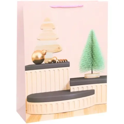 Пакет подарочный «Стильная зима» 31*40*12 см