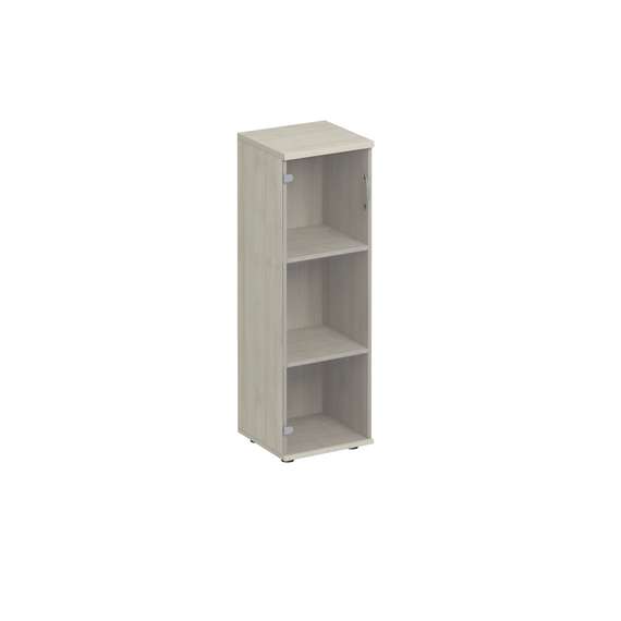 Шкаф для документов средний узкий с прозрачным стеклом К.358