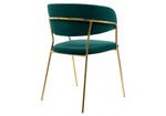 Стул на металлокаркасе Woodville Kamelia зеленый, золото