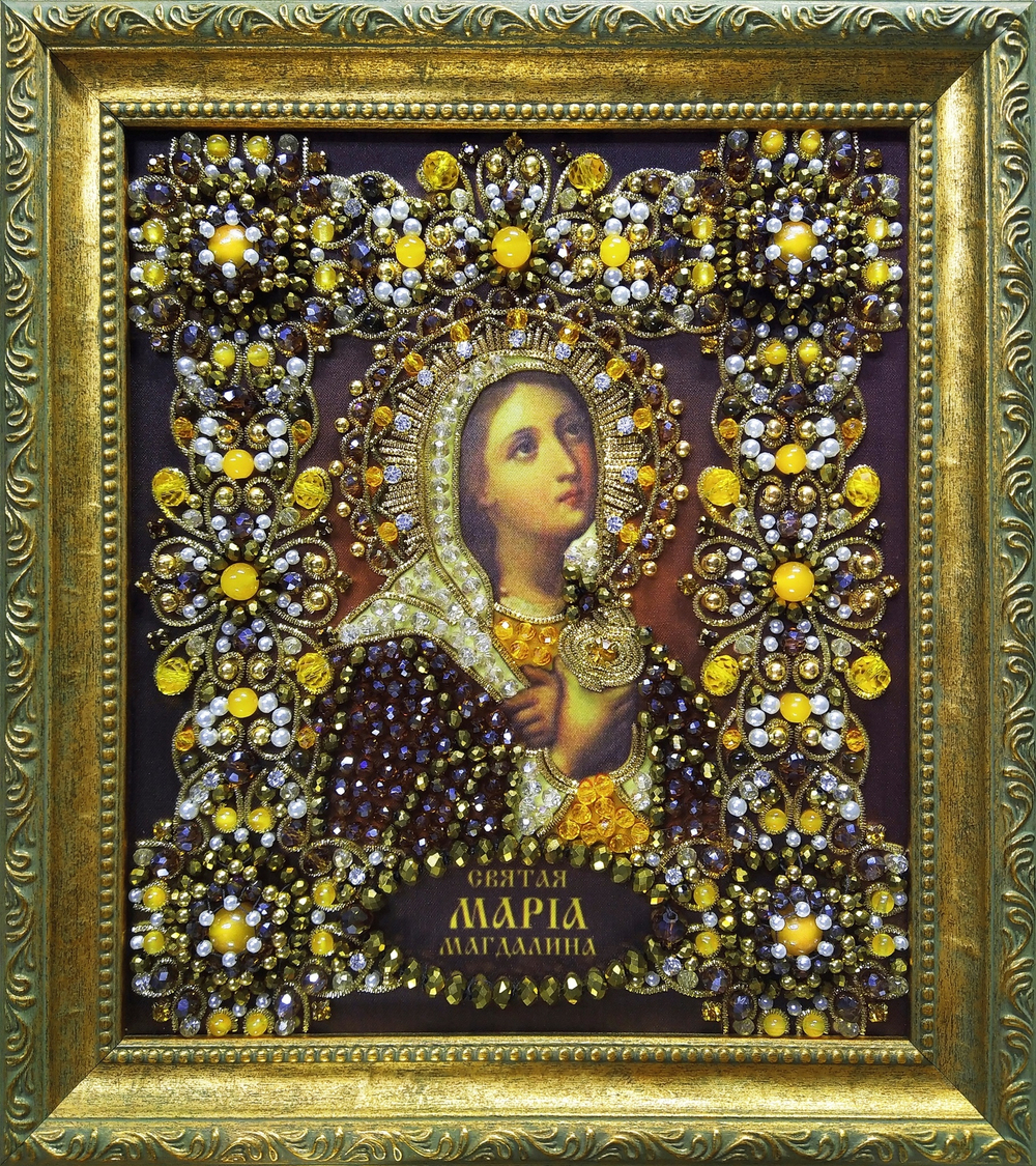 Ии-18 Набор для вышивания хрустальными камнями Святая Мария
