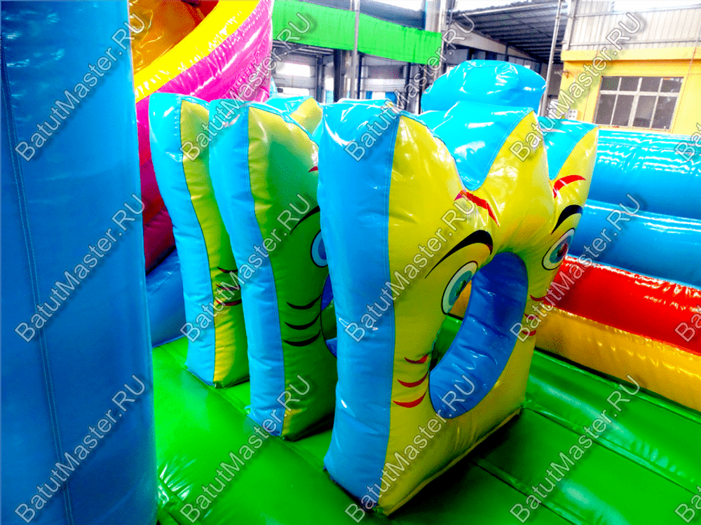 Коммерческий батут "Космические зверята" 14*7*6 м