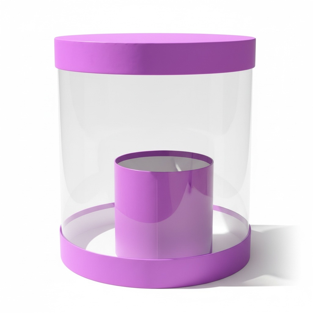 Коробка аквариум 32см Цвет :Лиловый.