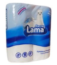 Бумажные полотенца &quot;Snow Lama&quot; 2 слоя 2 рулона - купить с доставкой по Москве и области