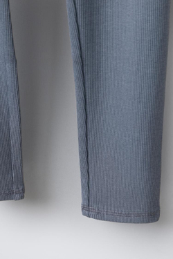 ZARA ЛЕГИНСЫ В РУБЧИК ИЗ МОДАЛА С ЭТИКЕТКОЙ, СИНИЙ