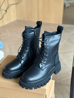 Ботинки эко кожи/натуральная шерсть