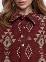 Рубашка Kefirmykifer в этностиле бордовая