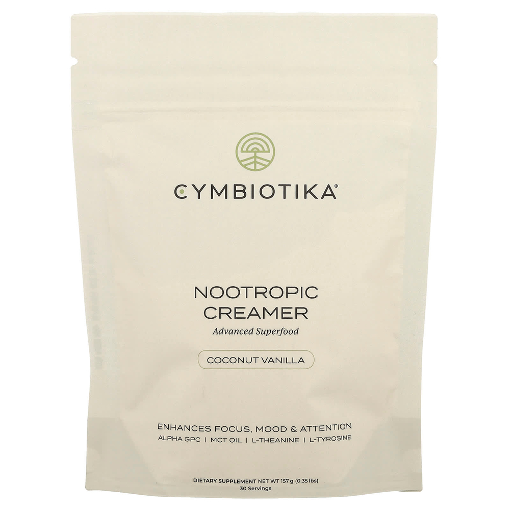 Cymbiotika, Ноотропные сливки, кокос и ваниль, 157 г (0,35 фунта)