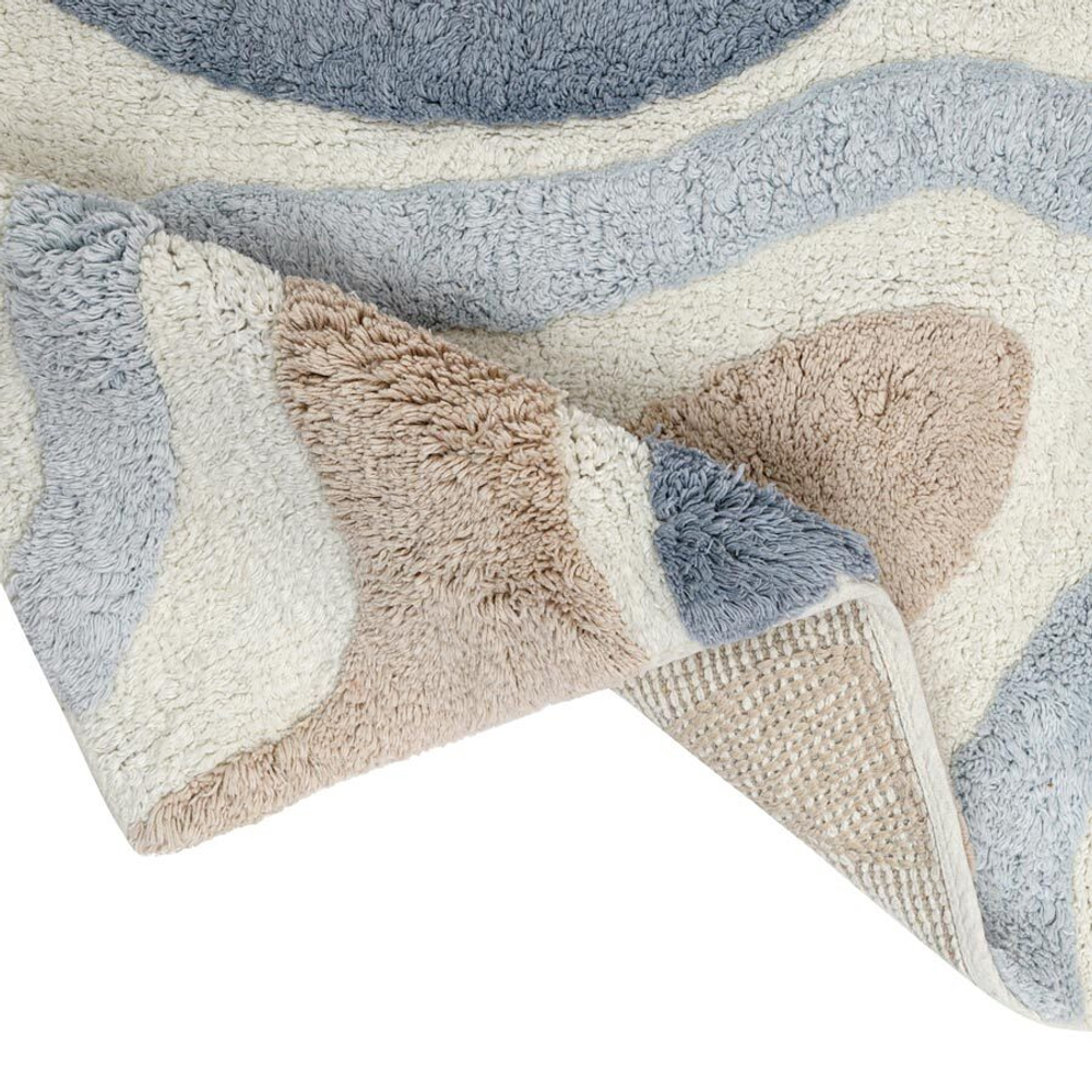 Коврик для ванной flow серо-синего цвета из коллекции ethnic