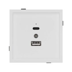 Механизм USB розетки SCT-TENDO-MUAC-SFPL-WH (5V, 3A, QC3) (Arlight, Матовый белый) 054539