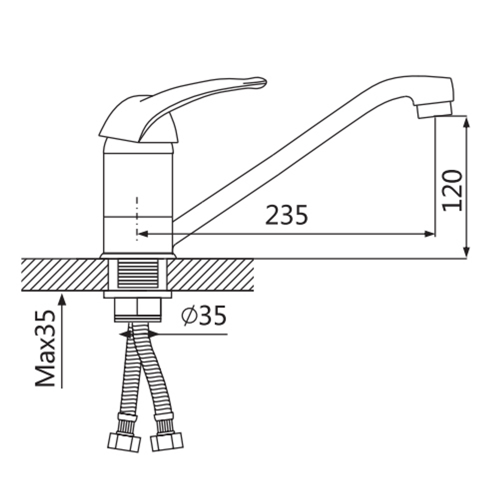Смеситель для кухни Oute T37 T3703B