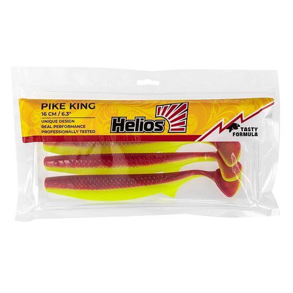 Виброхвост Pike King 6.3&#39;/16 см Red Lemon 3шт (HS-37-050) Helios