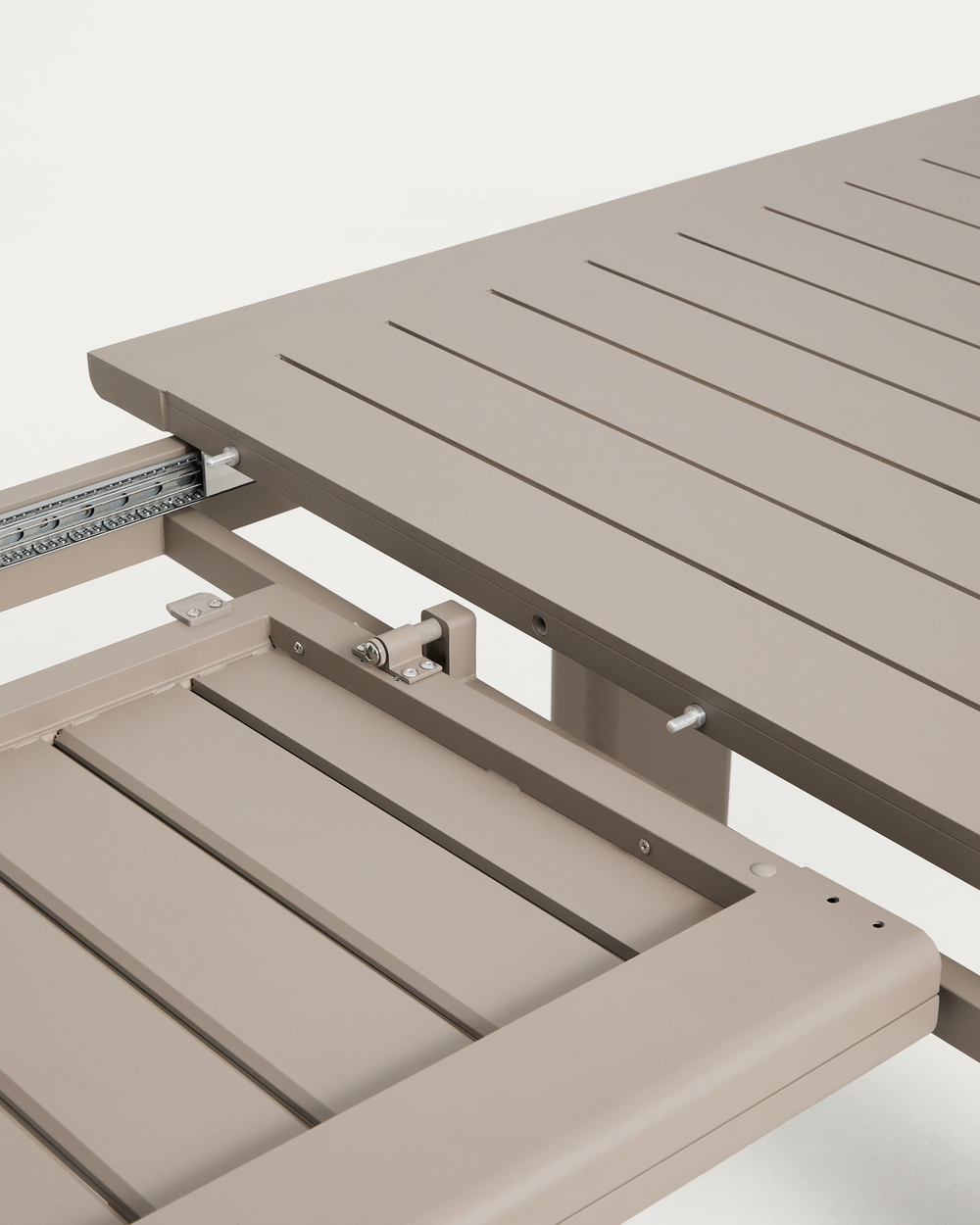 Раздвижной стол Livorno из алюминия цвета таупе, 233(350) x 100 см