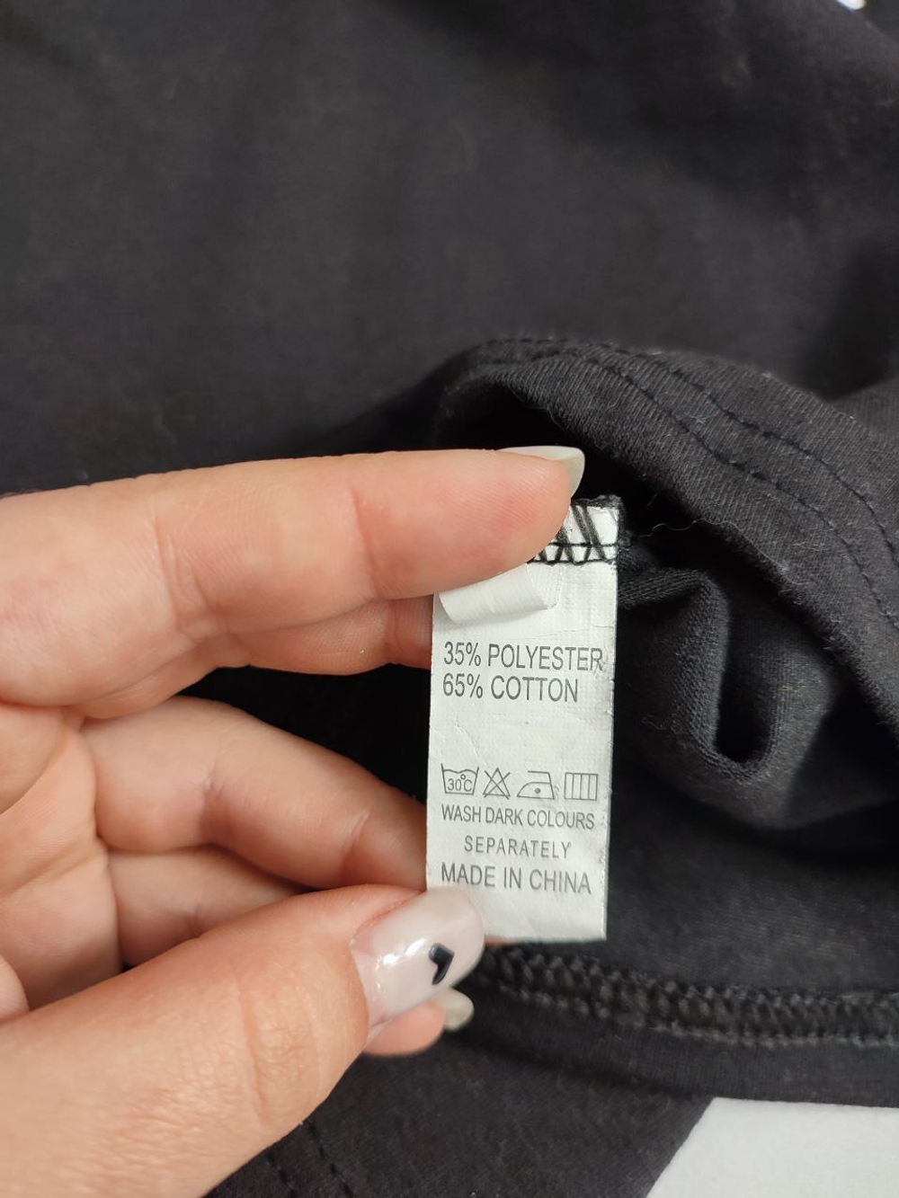 Футболка черная с принтом 44 размер