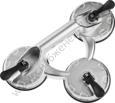 ЗУБР 140 кг на присоске, Тройной алюминиевый подъемник, ПРОФЕССИОНАЛ (33723-3)