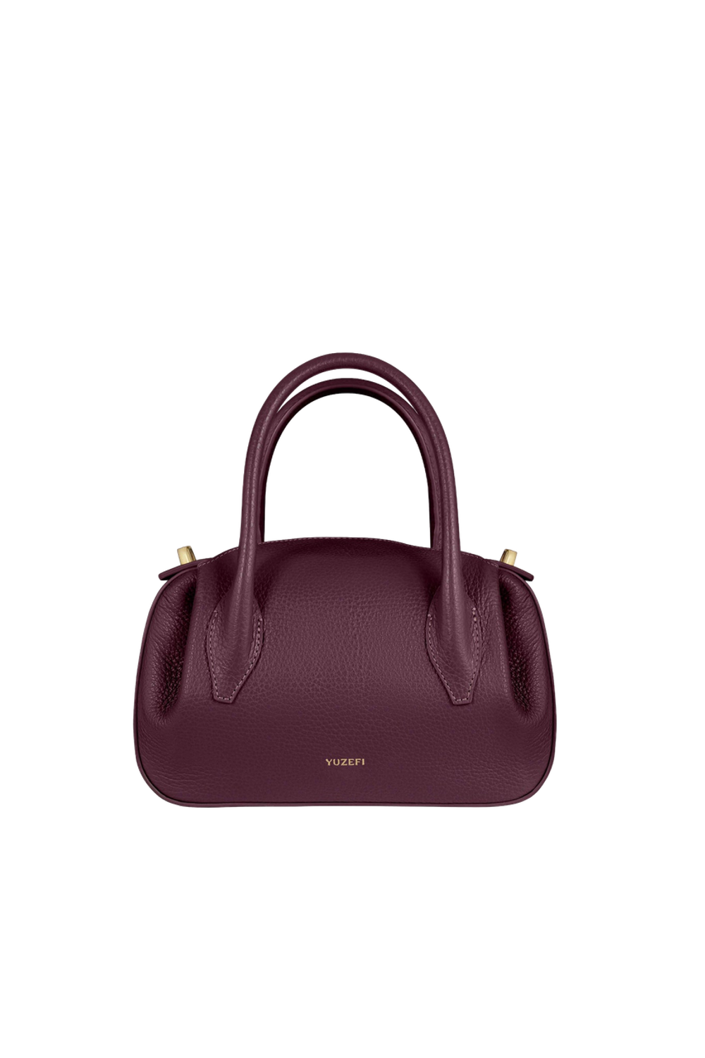 Сумка Yuzefi Oyster Mini Duffle - WINE PEBBLE GRAINED LEATHER