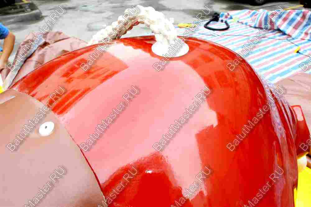 Надувной аттракцион Бык Родео, бык+батут, красный, 5*5*2,5м