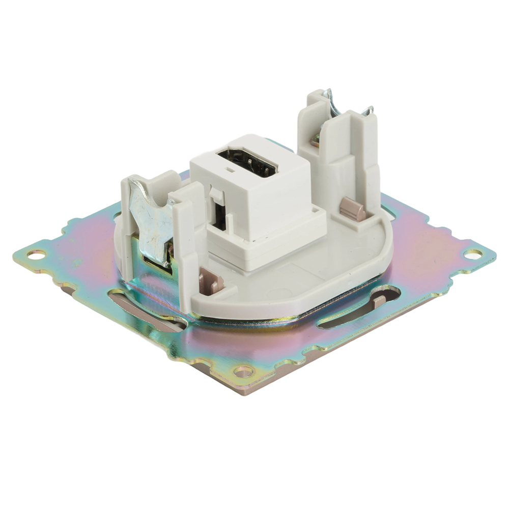 Розетка HDMI 2.1, Type A (механизм), STEKKER GLS00-7118-02, серия Катрин, шампань 50063