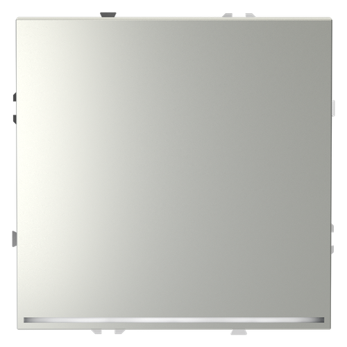 Проходной переключатель встраиваемый VOLTUM S70 одноклавишный с подсветкой 10А, (сталь)