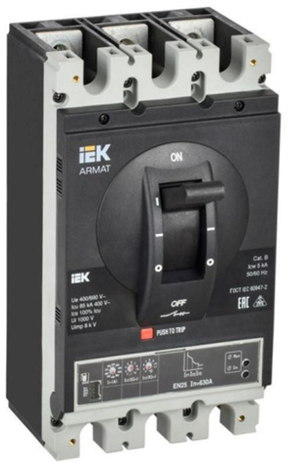 Автоматический выключатель в литом корпусе IEK AR-MCCB-3I-085-0630A-ELSC