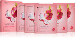 KORIKA SuperFruits Dragon Fruit - Set of 5 Calming Face Sheet Masks - набор масок для лица по сниженной цене Драконий фрукт (с успокаивающим эффектом) /   / GTIN 2800010655331