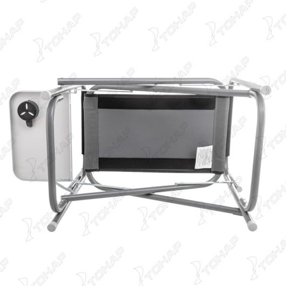 Кресло директорское с отк.стол. MAXI 200 кг серый/красный/черный (N-DC-95200T-M-R-GRD) NISUS