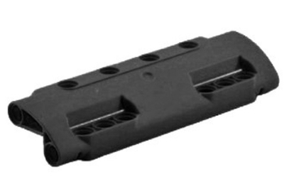 Lego Изогнутая панель 11x3 с 10 отверстиями для штифта через поверхность панели (черный) 11954 / 603