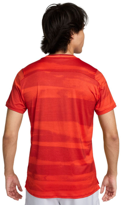 Мужская теннисная футболка Nike Court Advantage Dri-Fit Tennis Print - Оранжевый