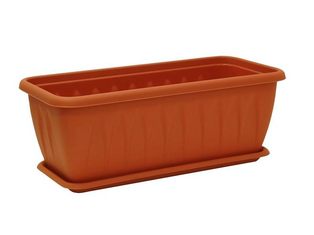 Ящик балконный Алиция 600мм с поддоном (терракот)