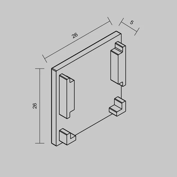 Торцевая заглушка для низкопрофильного шинопровода Exility, черная, 2шт. Technical tramn034ec-41b