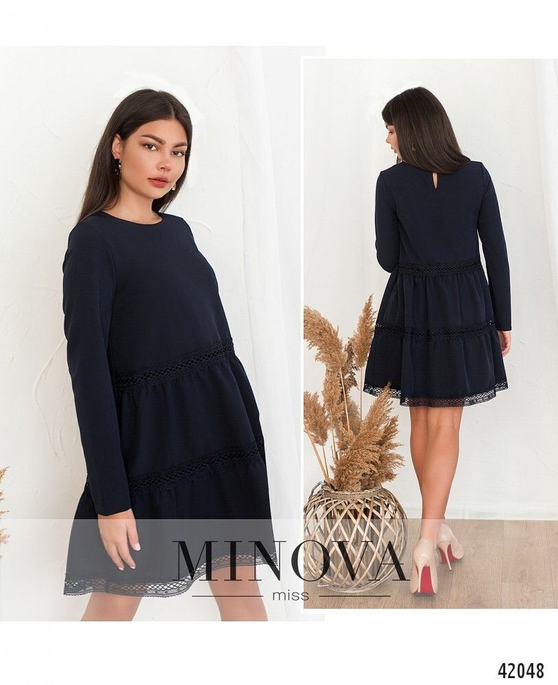 Платье 4130-синий Minova Платье 4130-синий Minova