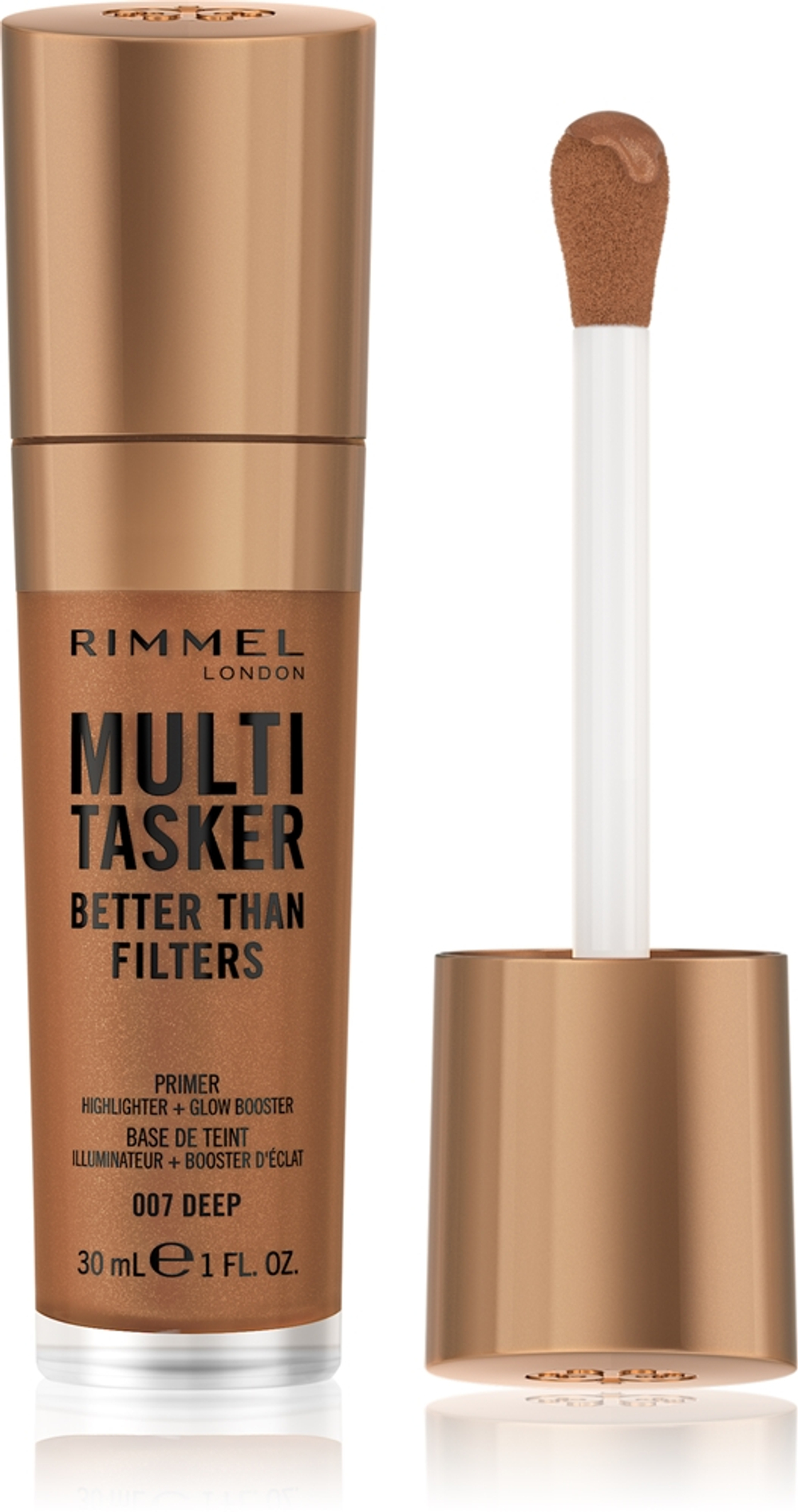 Rimmel Multi-Tasker Better Than Filters - Разглаживающая база для выравнивания тона кожи оттенок 007 Deep, 30 ml