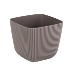 Кашпо ПИКАНТО квадратное 110мм*110мм 0,65 л с пристегнутым поддоном