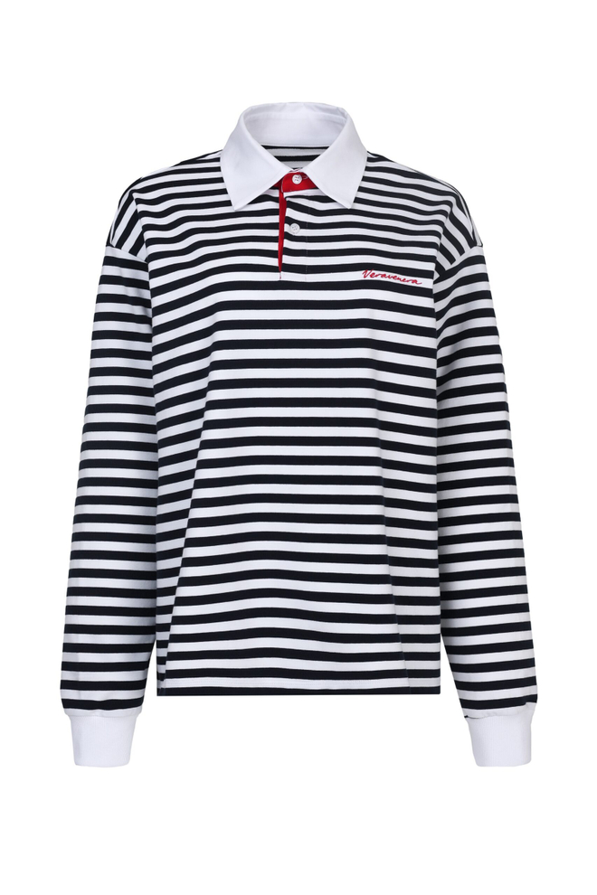 Лонгслив-поло BRETON STRIPE