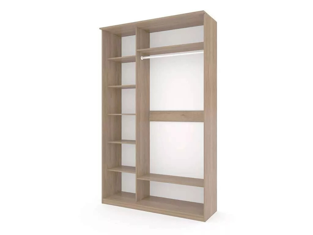 Шкаф купе Модерн 1490х600 2-х дверный 2-х секционный зеркальный ясень