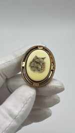 Накладка на пуговицу Кот