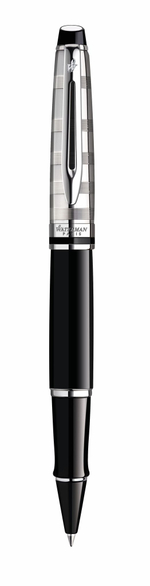 Ручка-роллер Waterman Expert DeLuxe, цвет: Black, стержень: Fblack